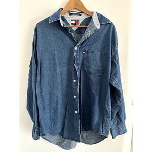 Vintage Tommy Hilfiger Denim Shirt Size Large